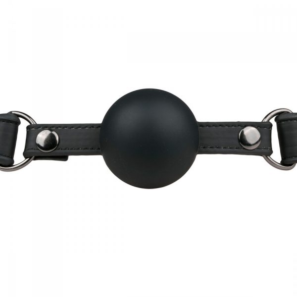 BÂILLON BOULE EN SILICONE NOIR – Image 3
