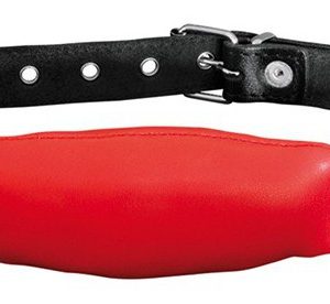 BÂILLON EN CUIR SILENCE STICK- ROUGE