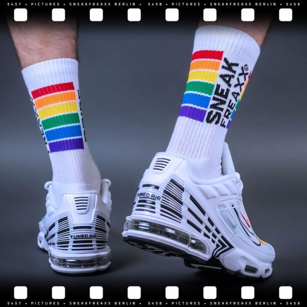 CHAUSSETTES BLANCHES SNEAKFREAXX PRIDE – Image 3