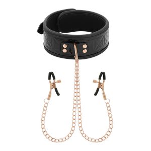 COLLIER AVEC PINCE TÉTONS- NOIR