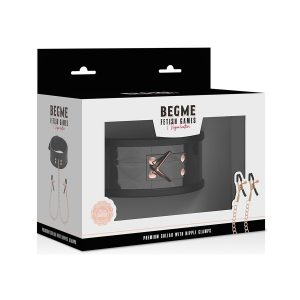 COLLIER AVEC PINCE TÉTONS- NOIR