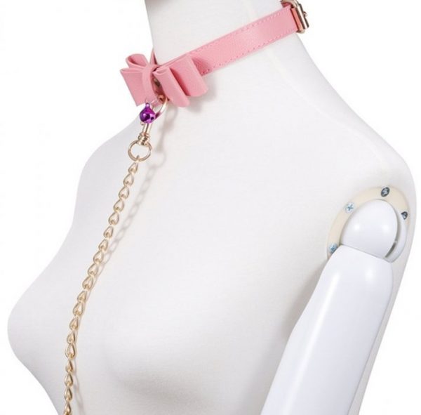 COLLIER LAISSE BOW - ROSE – Image 3