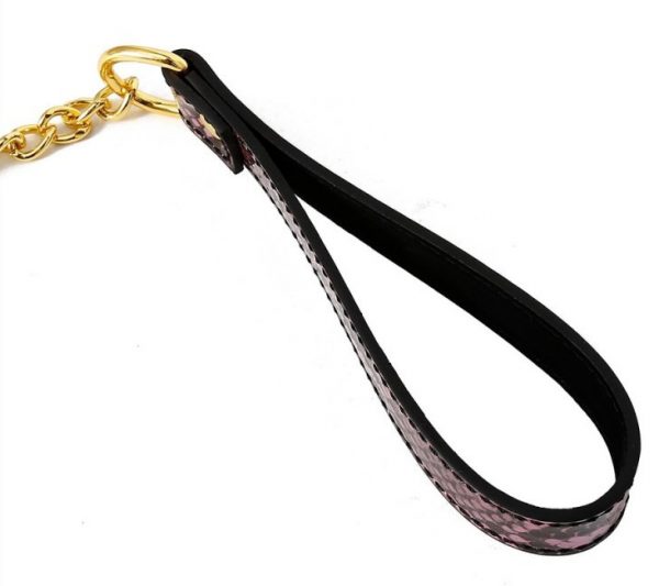 COLLIER LAISSE SNAKINE- NOIR ET ROSE – Image 2