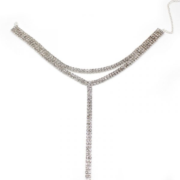 COLLIER PENDANT STRASS CRAVATE – Image 3