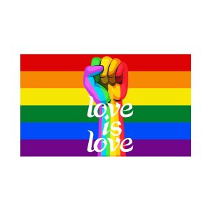 DRAPEAU RAINBOW LOVE IS LOVE