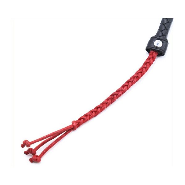 FOUET CHINESE DESIGN NOIR ET ROUGE 90 CM – Image 3