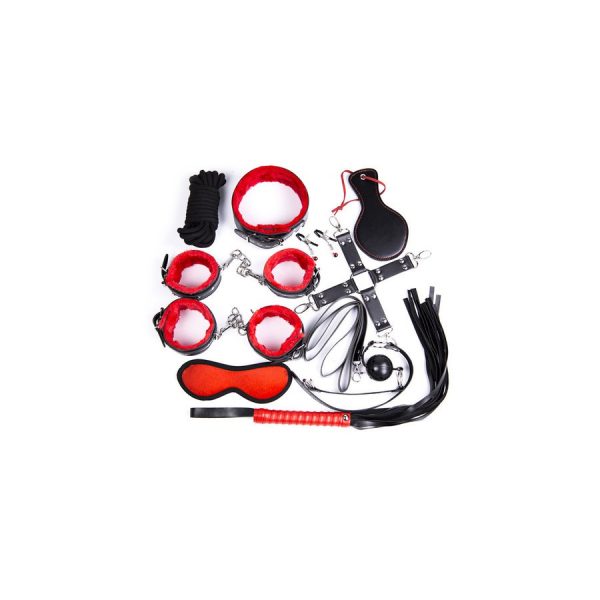 PACK BONDAGE SM 10 PIÈCES ROUGE