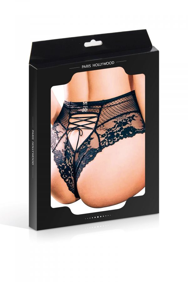 CULOTTE TAILLE HAUTE GRANDE TAILLE AVEC DENTELLE ET LANIÈRES