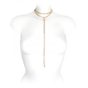 COLLIER PENDANT STRASS CRAVATE