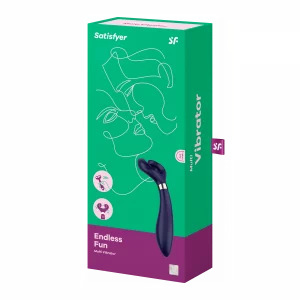 VIBROMASSEUR POUR COUPLE ENDLESS FUN BLEU
