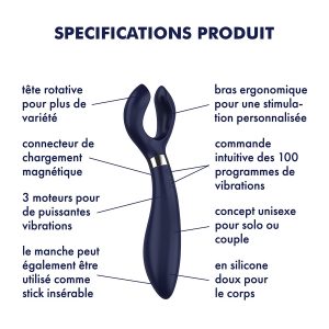 VIBROMASSEUR POUR COUPLE ENDLESS FUN BLEU