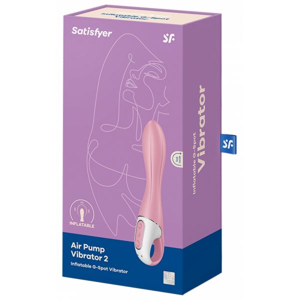 VIBRO GONFLABLE AIR PUMP VIBRATOR 2 SATISFYER 12 X 3.5CM ROSE – Image 4