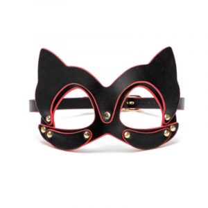 MASQUE CHAT SM NOIR ET ROUGE