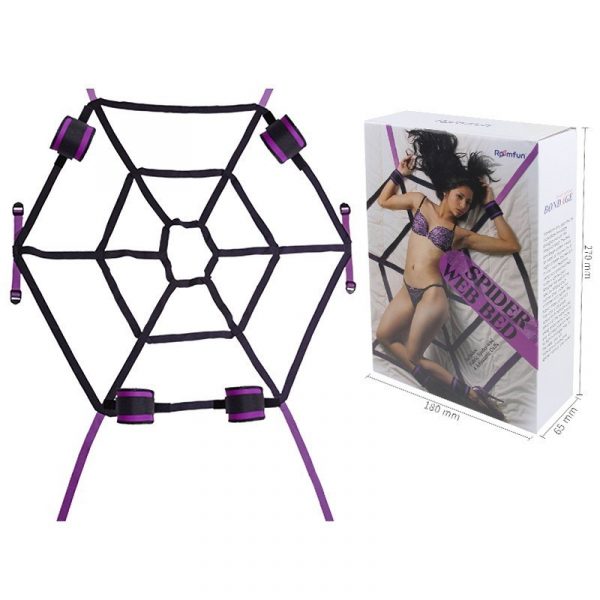 BDSM KIT - ATTACHES DE LIT BONDAGE - TOILE D'ARAIGNÉE