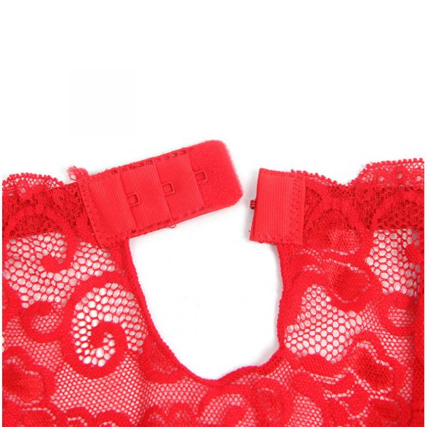 PORTE JARRETELLES DENTELLE ROUGE