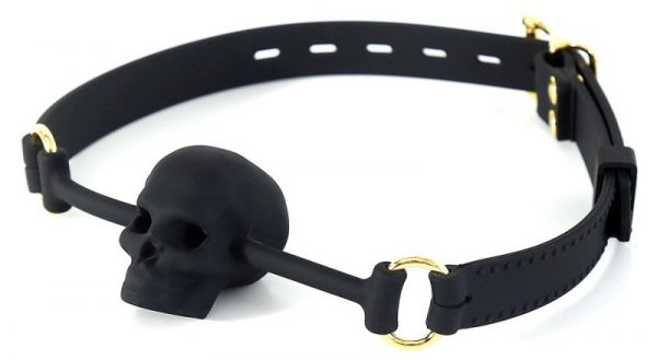 BÂILLON TÊTE DE MORT SKULL NOIR