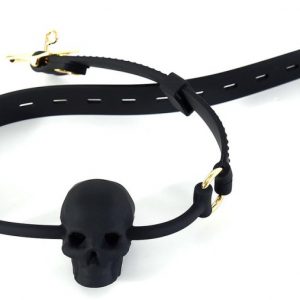 BÂILLON TÊTE DE MORT SKULL NOIR