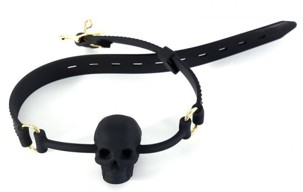 BÂILLON TÊTE DE MORT SKULL NOIR
