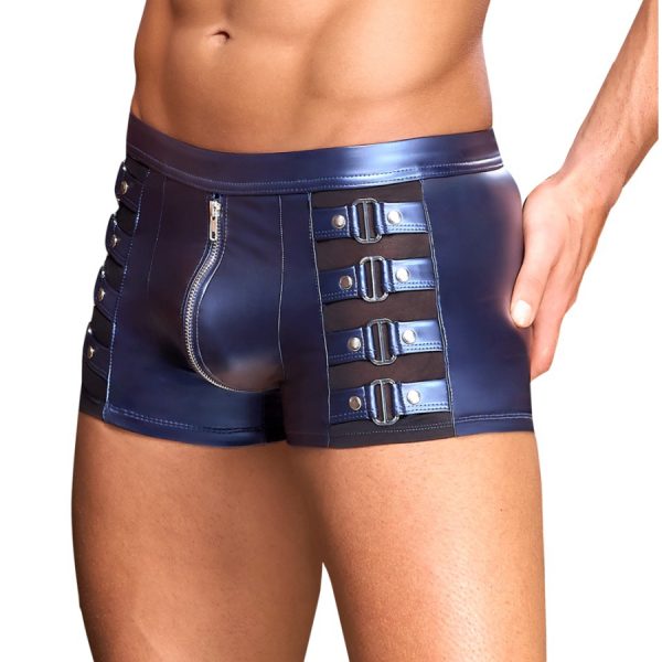 BOXER AVEC ZIP ECLINO BLEU MÉTALLISÉ
