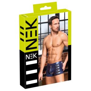 BOXER AVEC ZIP ECLINO BLEU MÉTALLISÉ