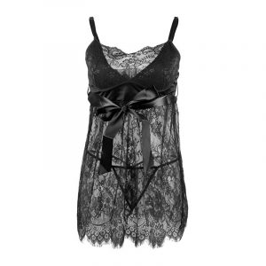 NUISETTE BABYDOLL NOIRE AVEC NOEUD