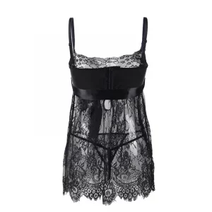 NUISETTE BABYDOLL NOIRE AVEC NOEUD