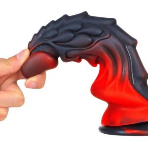 GODE DRAGON ZOMAY 18 X 6CM NOIR-ROUGE
